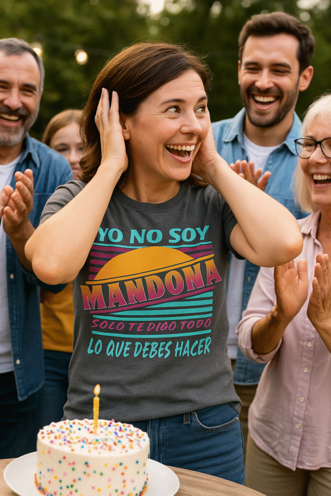 camiseta divertida mujer con frase graciosa mandona