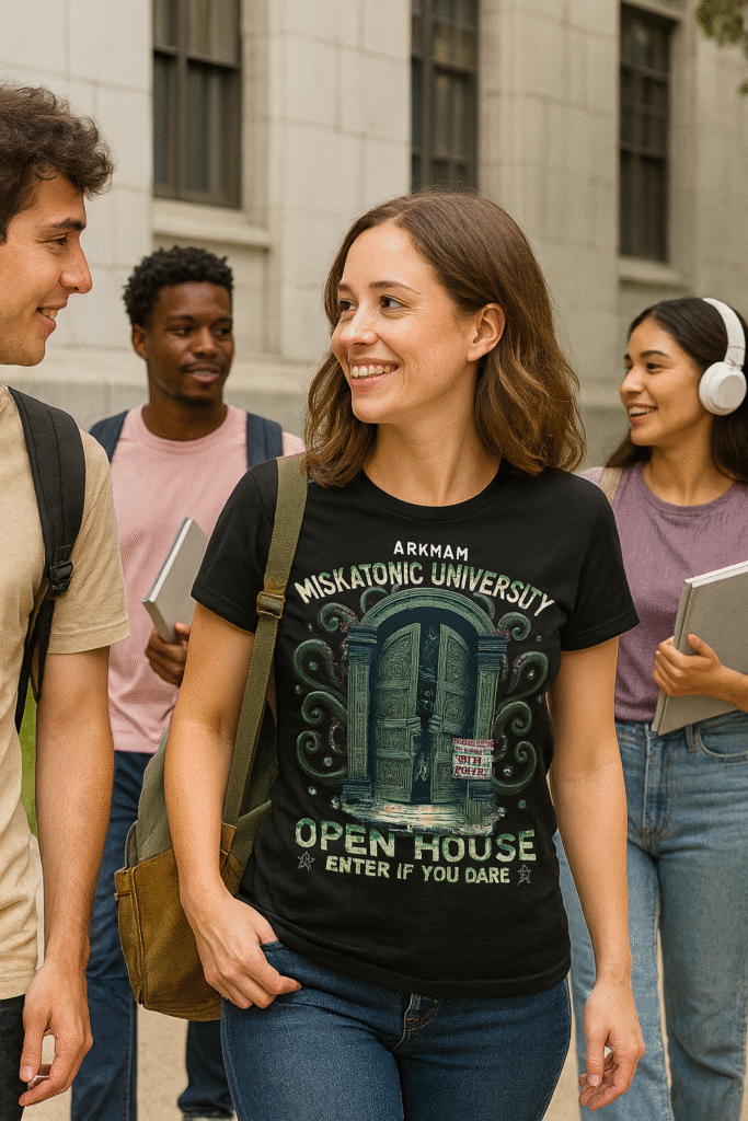 camiseta divertida lovecraft universidad miskatonic arkham