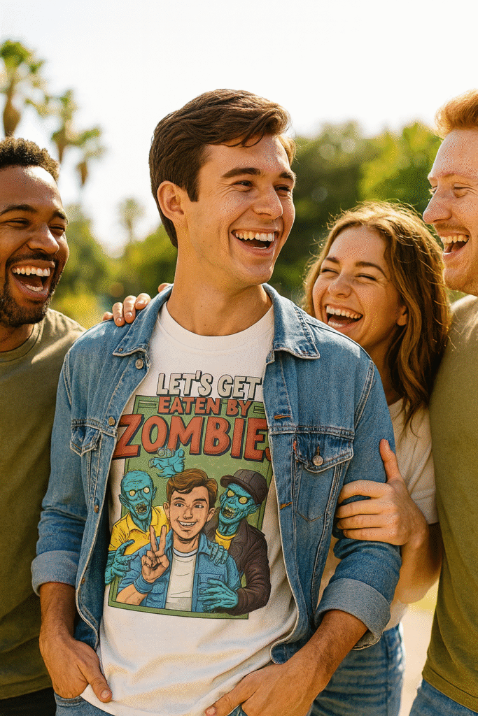 camisetas divertidas zombies con ilustración
