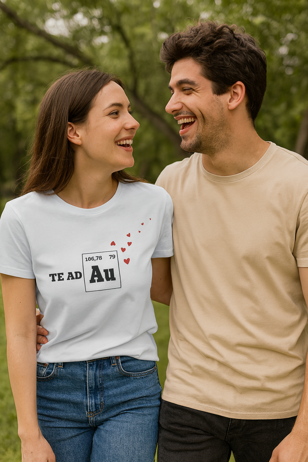 Camiseta divertida con mensaje de amor químico te adoro