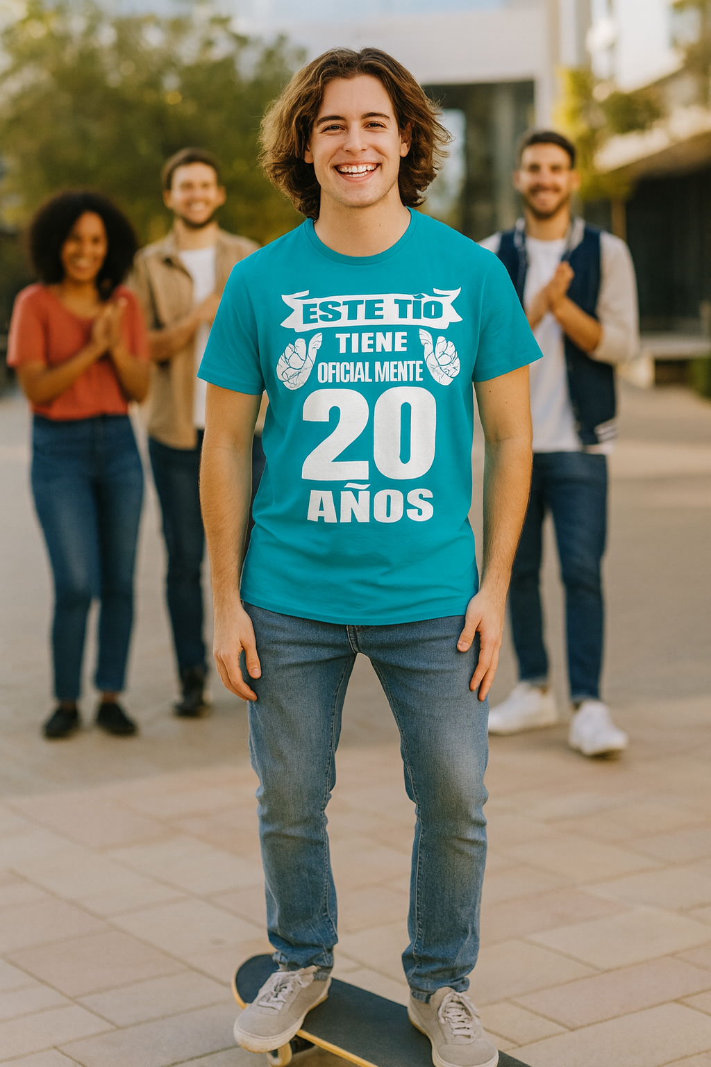 camiseta de cumpleaños graciosa este tío tiene 20 años
