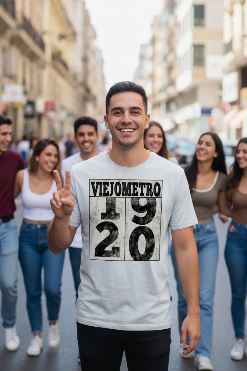 camiseta de cumpleaños divertida viejómetro 20 años