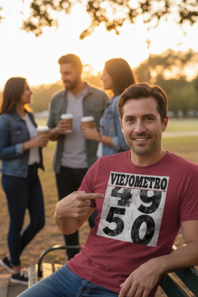 camiseta de cumpleaños 50 años viejómetro diseño divertido hombre