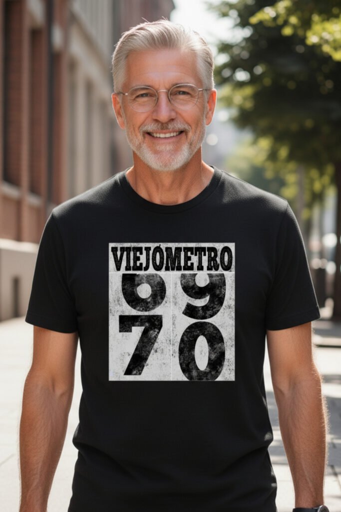 camiseta original 70 años viejómetro hombre