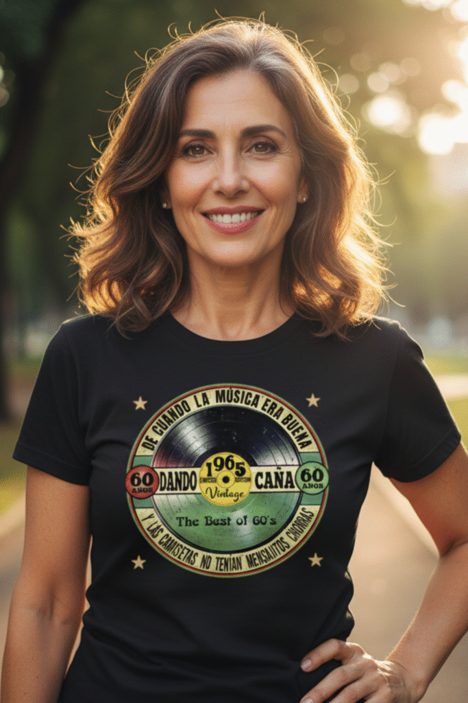 camiseta de cumpleaños 60 años edición vintage 1965 dando caña mujer