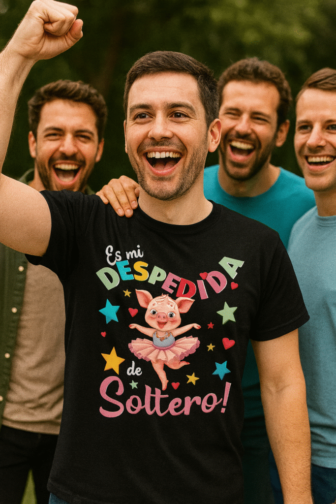 Camiseta divertida despedida de soltero cerdito