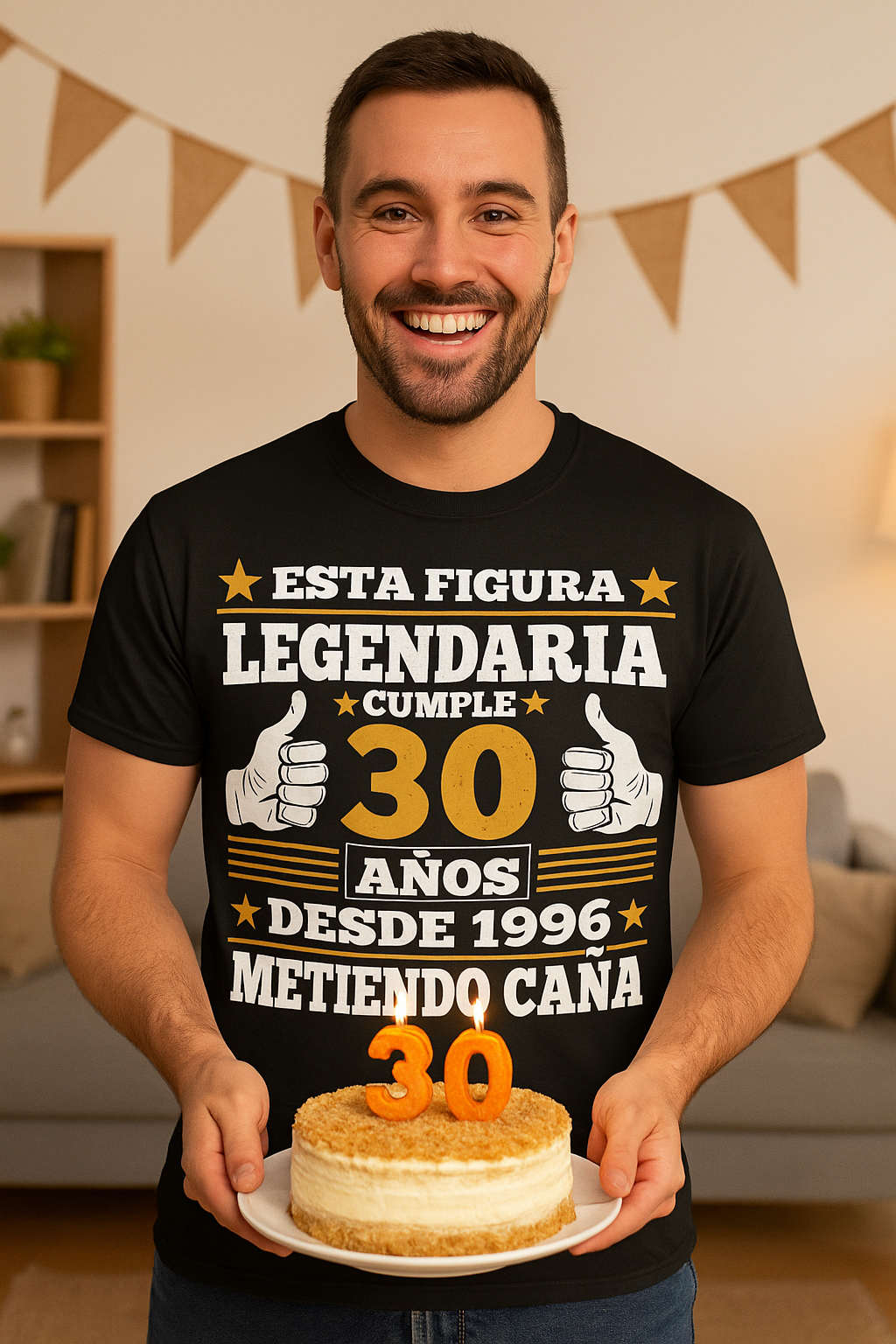 camiseta graciosa 30 años figura legendaria desde 1996 hombre