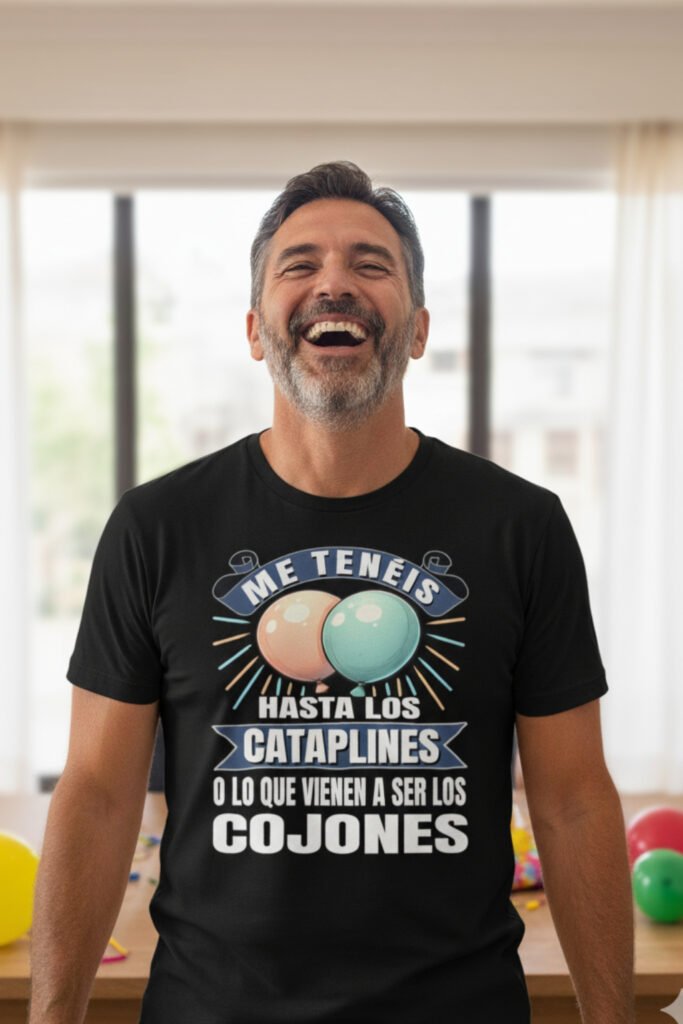 Padre riendo con camiseta graciosa de cataplines, regalo divertido para padres con humor