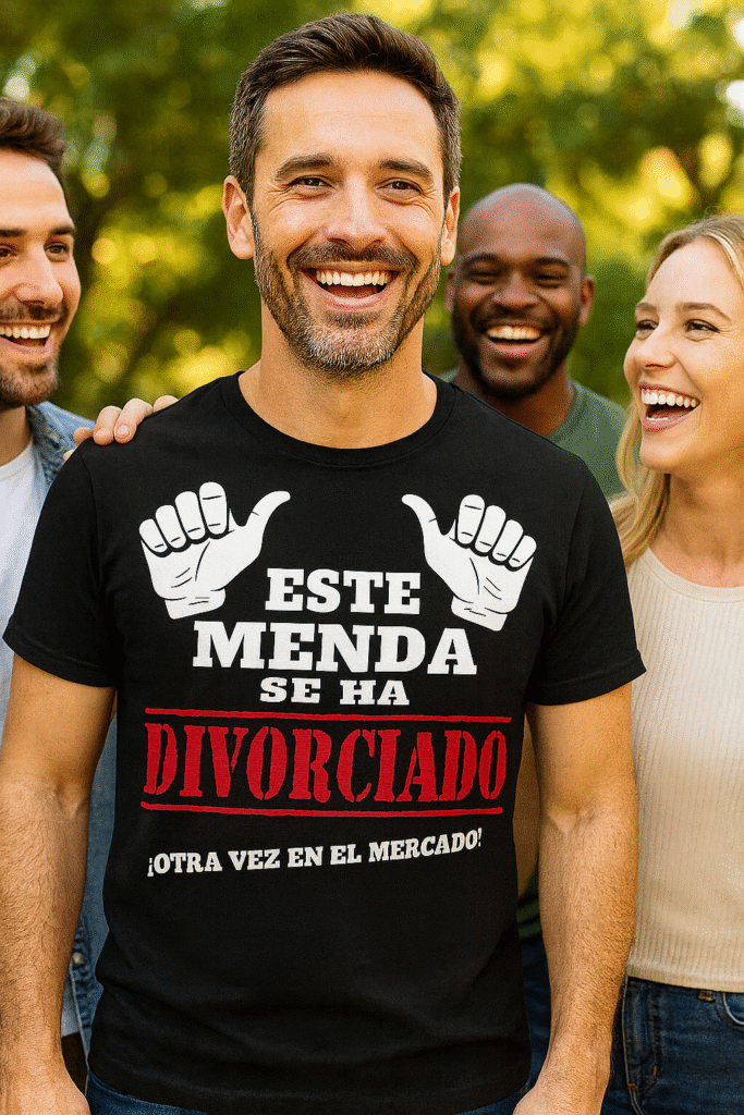 Regalos divertidos para hombres divorciados, camiseta graciosa rodeado de amigos