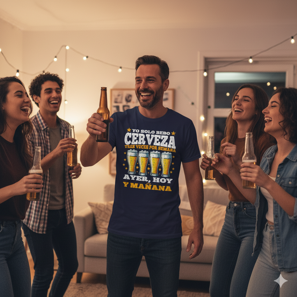 camisetas originales para regalar con frase graciosa sobre la cerveza, regalo original para aficionados a la bebida