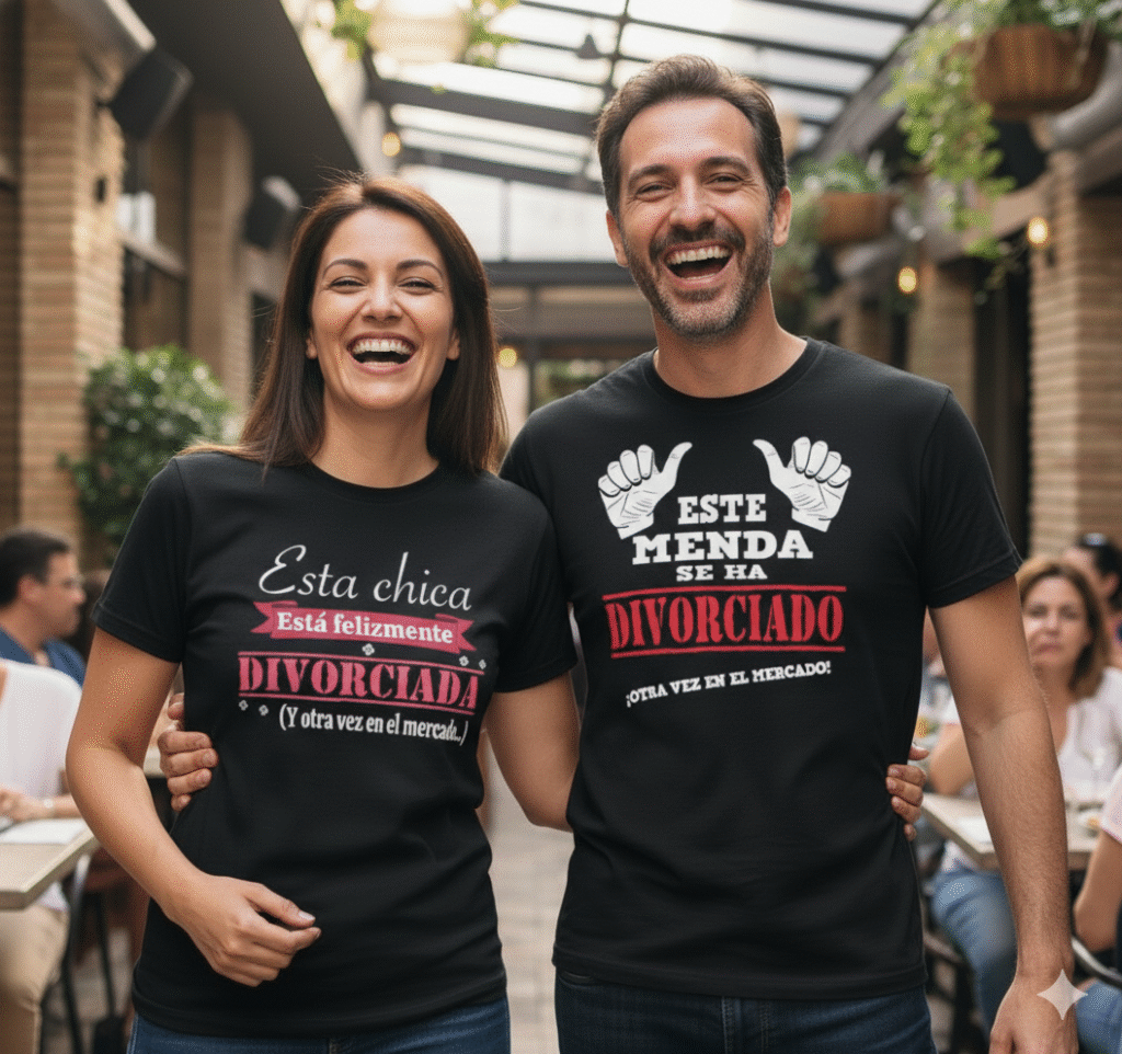 camisetas originales para regalar con frases humorísticas para celebrar el divorcio, regalo original para hombres o mujeres divorciados
